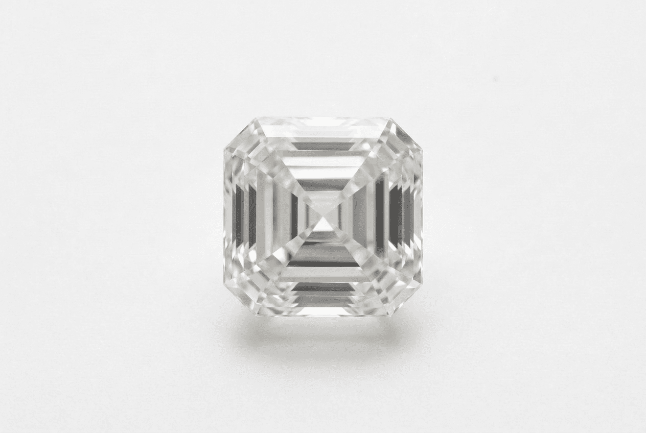 Asscher Cut Diamant in Draufsicht