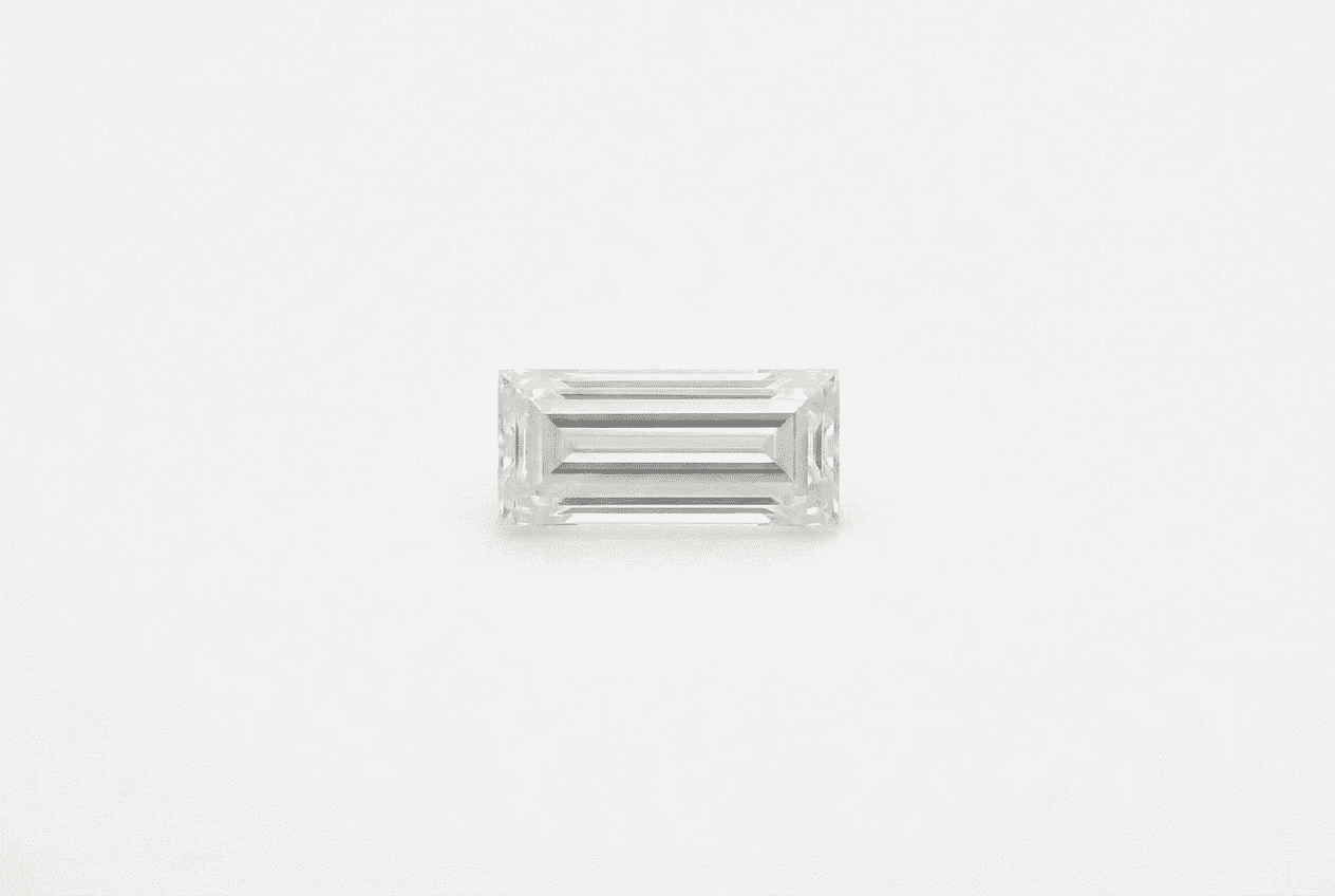 Baguette Cut Diamant in Draufsicht