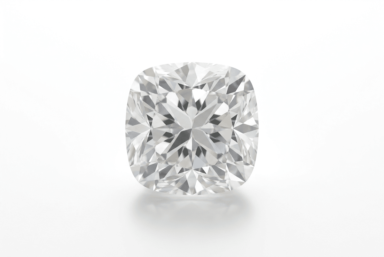 Cushion Diamant in Draufsicht