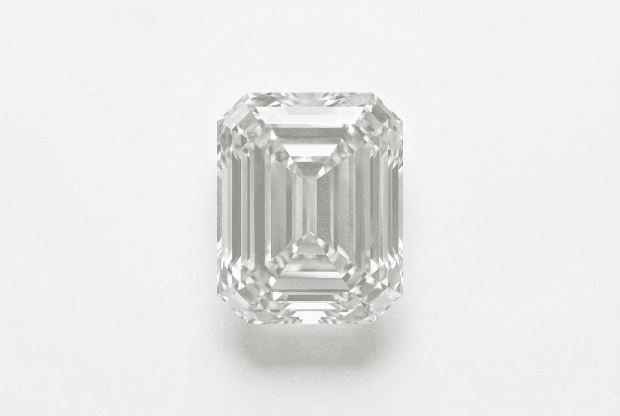 Emerald Cut Diamant in Draufsicht