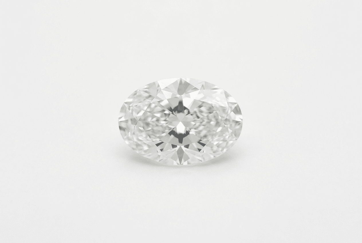 Ovaler Diamant in Draufsicht