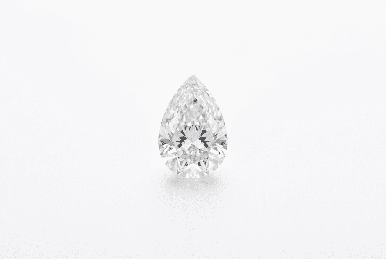 Pear Diamant in Draufsicht