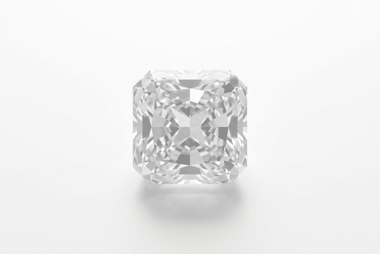 Radiant Cut Diamant in Draufsicht