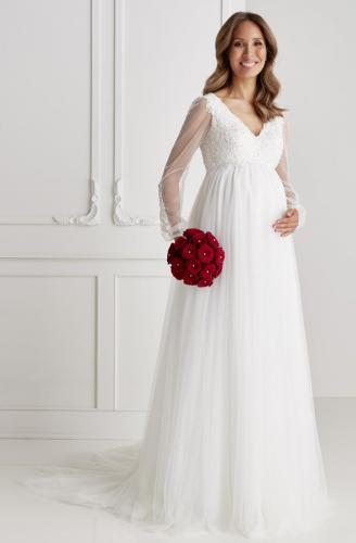 Liebreiz-Umstandskleid-Schwangerschaftsbrautkleid-LU-7503 Brautkleid-Umstandskleid 1